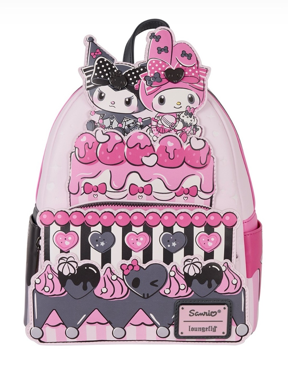 Loungefly Pink Black My Melody & Kuromi Cake Backpack